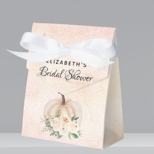 Ballotins Mariage automnal citrouille crème or rose