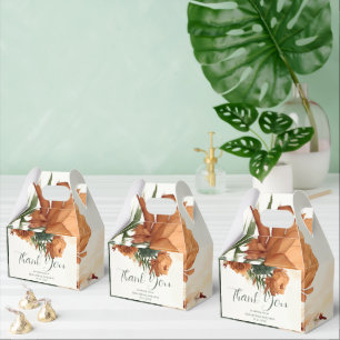 Ballotins Mariage Automnal Orange Brûlé Rouille Vert Bohème