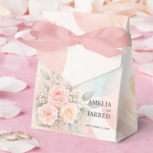 Ballotins Mariage aux Formes Abstraites Florales Aquarelle P