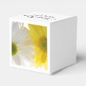 Ballotins Mariage aux marguerites jaunes et blanches (Arrière)