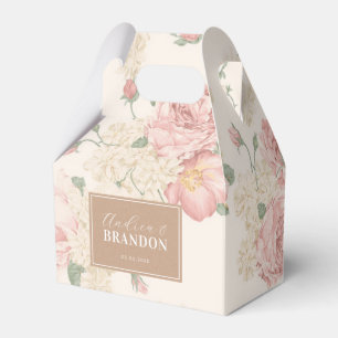 Ballotins Mariage aux noms floraux de jardin de roses Kraft 