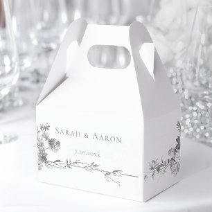 Ballotins Mariage avec Bordure de Rose Classique Ornée à la 
