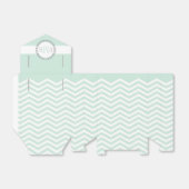 Ballotins Mariage avec motif chevron zigzag vert menthe et b (Déplié)