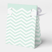 Ballotins Mariage avec motif chevron zigzag vert menthe et b (Arrière)