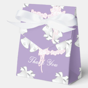 Ballotins Mariage Bells Floral Lilac Merci