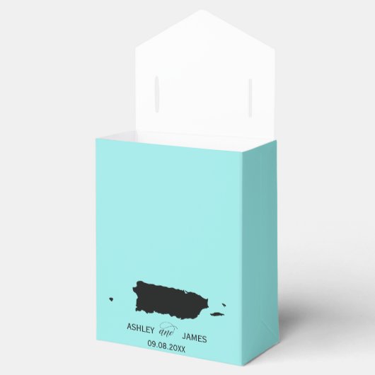 Ballotins Mariage Bienvenue au Ballotin Porto Rico Map (Ouvert)