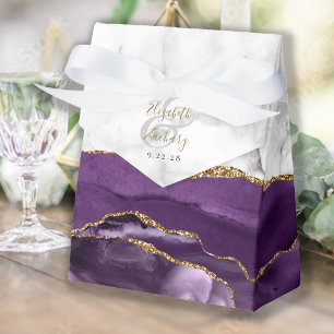 Ballotins Mariage Bille d'agate Gold Purple
