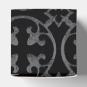 BALLOTINS MARIAGE BLACK & WHITE FLEUR DE LIS PERSONNALISÉ (Haut)