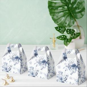 Ballotins Mariage Blanc Bleu Romantique Floral Fête de Marié