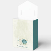 Ballotins mariage bleu blanc fleurs verdure (Ouvrir)