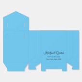 Ballotins Mariage bleu élégant (Déplié)