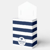 Ballotins Mariage bleu et blanc de marine moderne chic (Ouvert)