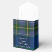 Ballotins Mariage bleu et vert tartan plaid (Ouvert)