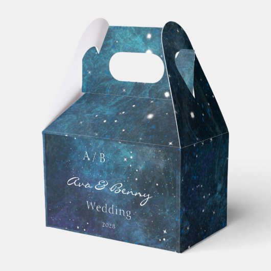 Ballotins Mariage bleu violet Galaxy (Verso)