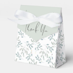 Ballotins Mariage Bohème Motif Eucalyptus Bleu Poussiéreux
