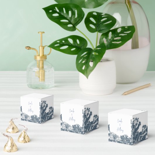 Ballotins Mariage Boho Arbres Bleus Bas (Multiple)