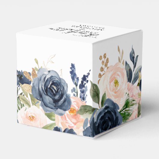 Ballotins Mariage Boho bleu bleu bleu rose bleu marine (Arrière)