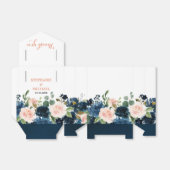 Ballotins Mariage Boho bleu bleu bleu rose bleu marine (Déplié)