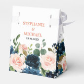Ballotins Mariage Boho bleu bleu bleu rose bleu marine (Arrière)