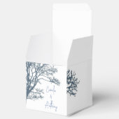 Ballotins Mariage Boho d'arbre simple bleu (Ouvert)