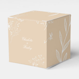 Ballotins Mariage Boho Floral Blanc Beige Corner