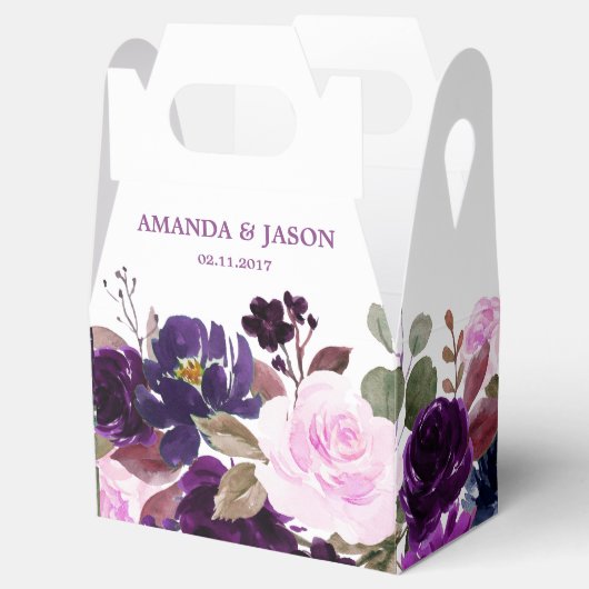 Ballotins Mariage boho rustique bordeaux violet (Ouvert)