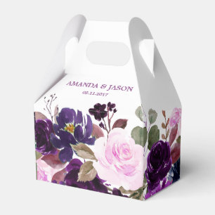 Ballotins Mariage boho rustique bordeaux violet