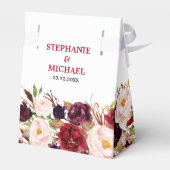 Ballotins Mariage boho rustique rouge Bourgogne (Arrière)