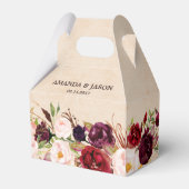 Ballotins Mariage boho rustique rouge Bourgogne (Verso)