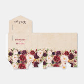 Ballotins Mariage boho rustique rouge Bourgogne (Déplié)