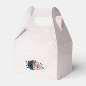 Ballotins mariage botanique de fleurs rose et marine (Arrière)