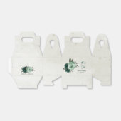 Ballotins mariage botanique des fleurs vert émeraude (Déplié)