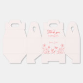 Ballotins mariage botanique rose corail simple (Déplié)