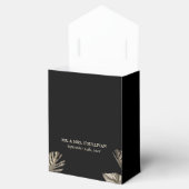 Ballotins Mariage botanique simple Black and Gold Elegant (Ouvert)