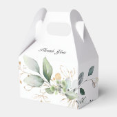 Ballotins Mariage botanique vert et or (Arrière)