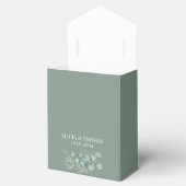 Ballotins Mariage botanique vert Eucalyptus Sage (Ouvert)