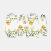 Ballotins Mariage botanique vintage jaune Aquarelle (Déplié)