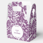 Ballotins Mariage botanique violet moderne (Ouvert)