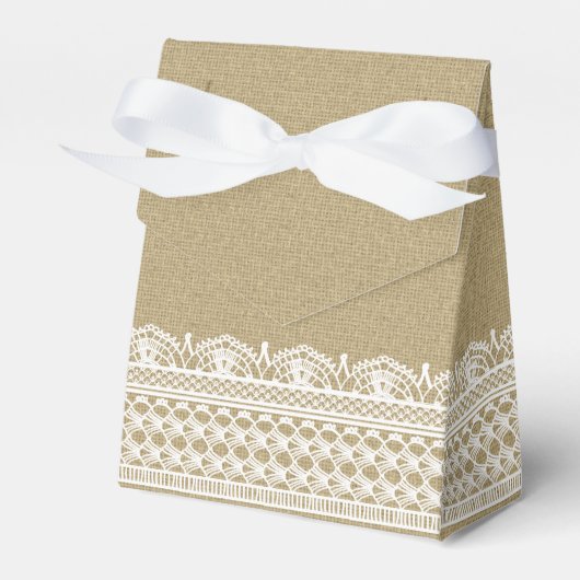 Ballotins Mariage campagnard de dentelle de Burlap rustique (Verso)