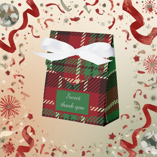 Ballotins mariage campagnard écossais vert