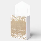 Ballotins Mariage campagnard Rustique Burlap Et Dentelle (Ouvert)