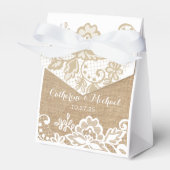 Ballotins Mariage campagnard Rustique Burlap Et Dentelle (Verso)