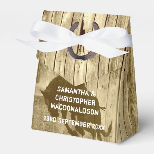 Ballotins Mariage campagnard rustique de cow-boy sauvage (Verso)