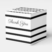 Ballotins Mariage Carré noir et blanc Ballotin invité (Verso)