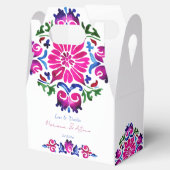 Ballotins Mariage carreaux de talavera mexicain bleu rose (Ouvert)