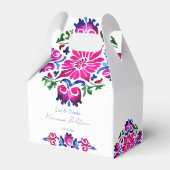 Ballotins Mariage carreaux de talavera mexicain bleu rose (Verso)