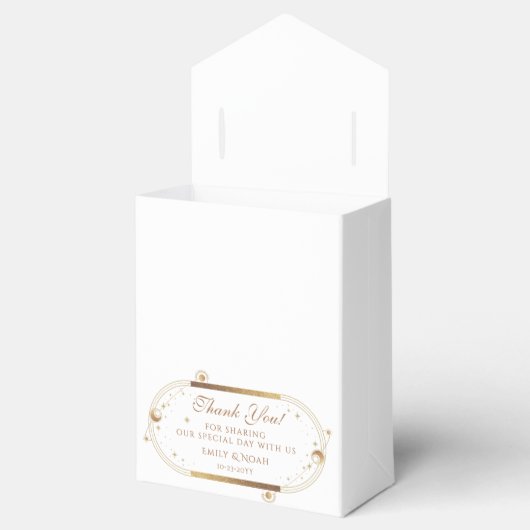 Ballotins Mariage Céleste Blanc Or Sun Moon Stars (Ouvert)