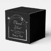 Ballotins Mariage céleste noir argent soleil lune étoiles (Arrière)