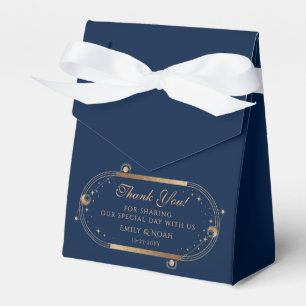 Ballotins Mariage Celestial Blue Gold Sun Moon Stars