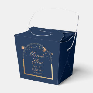 Ballotins Mariage Celestial Blue Gold Sun Moon Stars